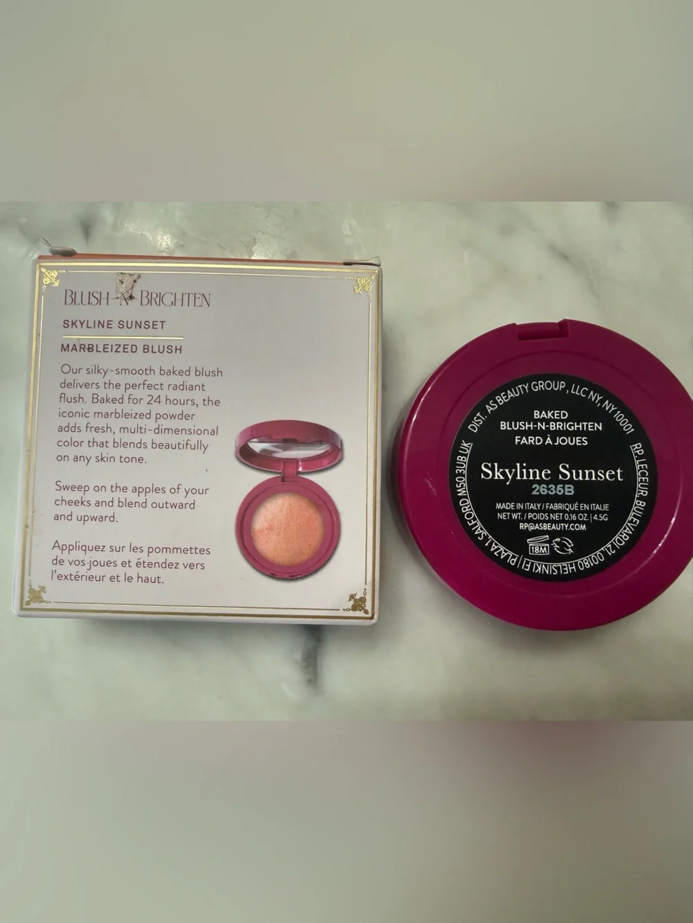 New Laura Geller Baked Marbleized Blush Limited Edition Skyline Sunset